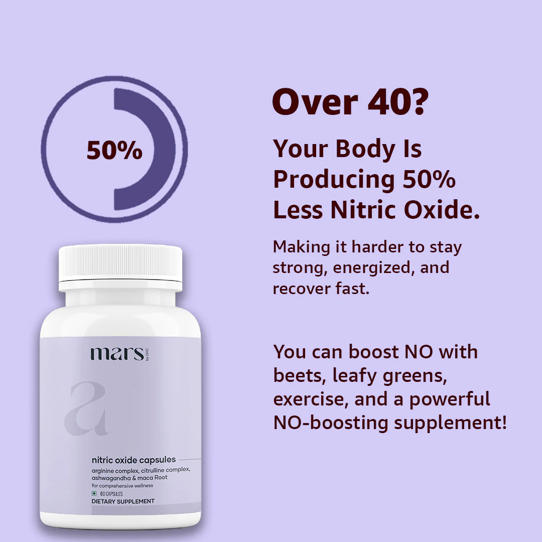 Mars Nitric Oxide Capsules with L-Arginine, L-Citrulline & Adaptogens – Circulation, Endurance & Recovery Support (60N) - Image 3